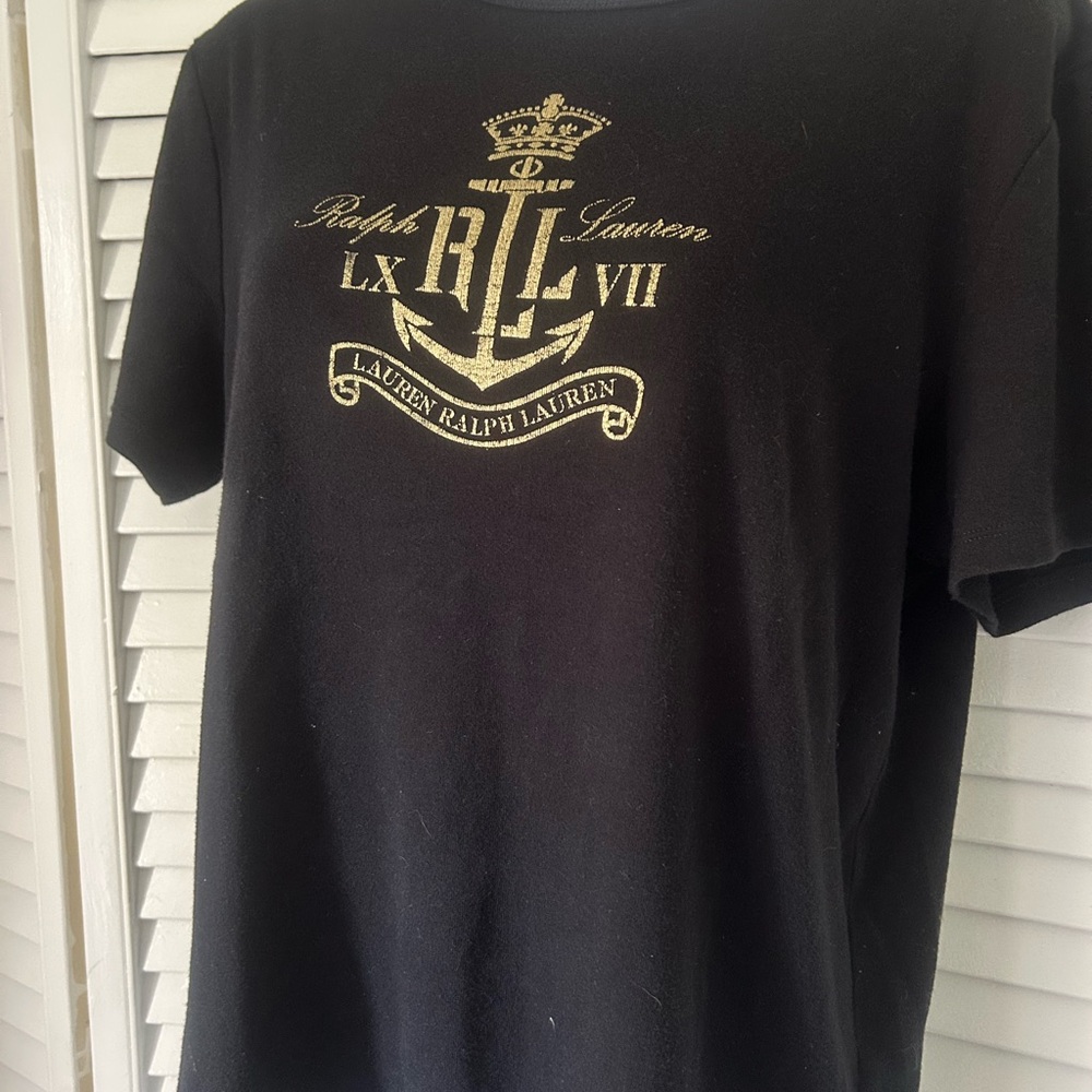 Lauren Ralph Lauren Gold and Black size L Shirt - Picture 3 of 7